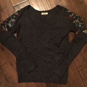 Anthropologie Silence & Noise Jeweled Sweater
